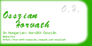 osszian horvath business card