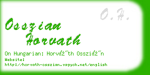 osszian horvath business card